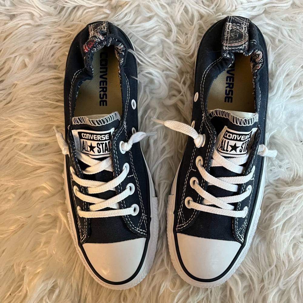 🆕 WOMEN'S CONVERSE CHUCK TAYLOR SHORELINE SNEAKERS WITH STRETCHY SCRUNCH BACK - Picture 2 of 6